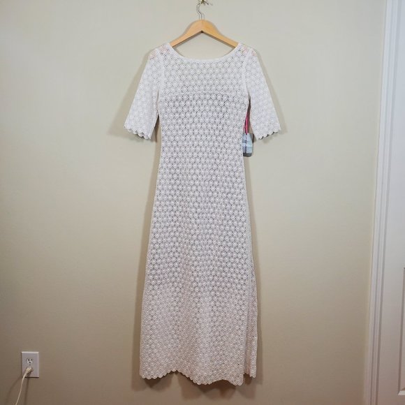 LUDMILA LABKOVA Crochet Eyelet Lace Maxi Dress NWT - Picture 2 of 13